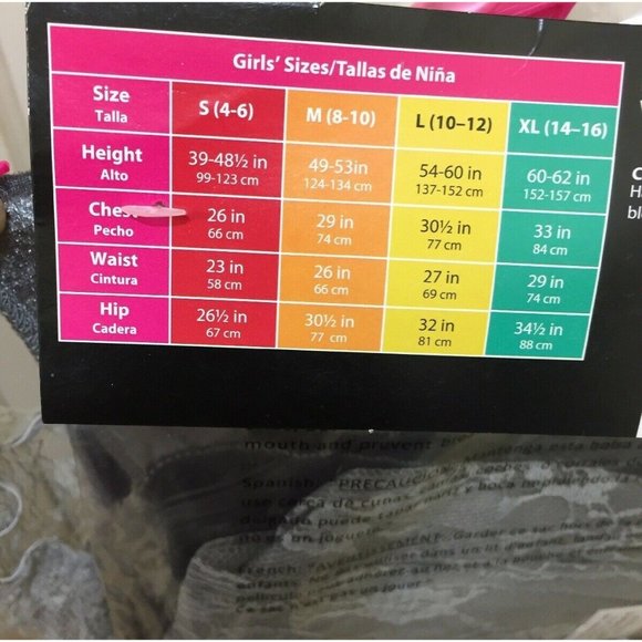 Ghost Bride Halloween Costume Girls M Spooky Skeleton Heart Dress Gothic Cosplay - Picture 9 of 9